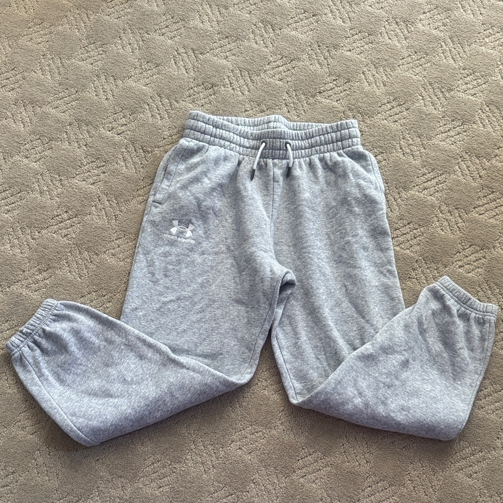 Under Armour womens Light Gray Sweatpants with Logo